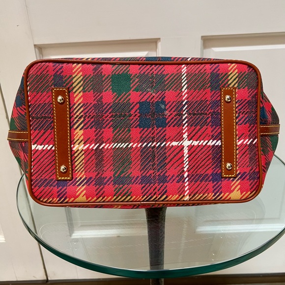 Dooney & Bourke Tarten Plaid Satchel in Red/Multi - Picture 4 of 12